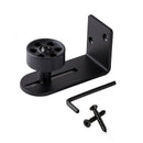 Barn Door Floor Guide Stay Roller, Fully Adjustable With Longer Slot, Black