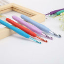 12pcs Aluminum Crochet Set TPR Handles Knitting Needles Kit Weaving Tools