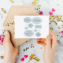 Greetings Cutting Die Stencils Seal Stamp Set for DIY Scrapbook Embossing