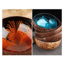 6Pcs/Set Natural Coconut Shell Key Candy Dish Table Key Storage Section Coc