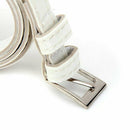 Ladies Skinny PU Leather Belt Dress Belt - creamy-white U7Q2