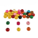 200pcs 8mm Round Spacer Colorful Loose Beads Wooden DIY Craft Decor