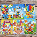 6pcs DIY Diamond Painting Greeting Cards Festival Handmade Kids Greet Card
