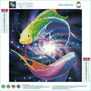 5D DIY Colorful Fish Diamond Painting Embroidery Cross Stitch Home Decorate A