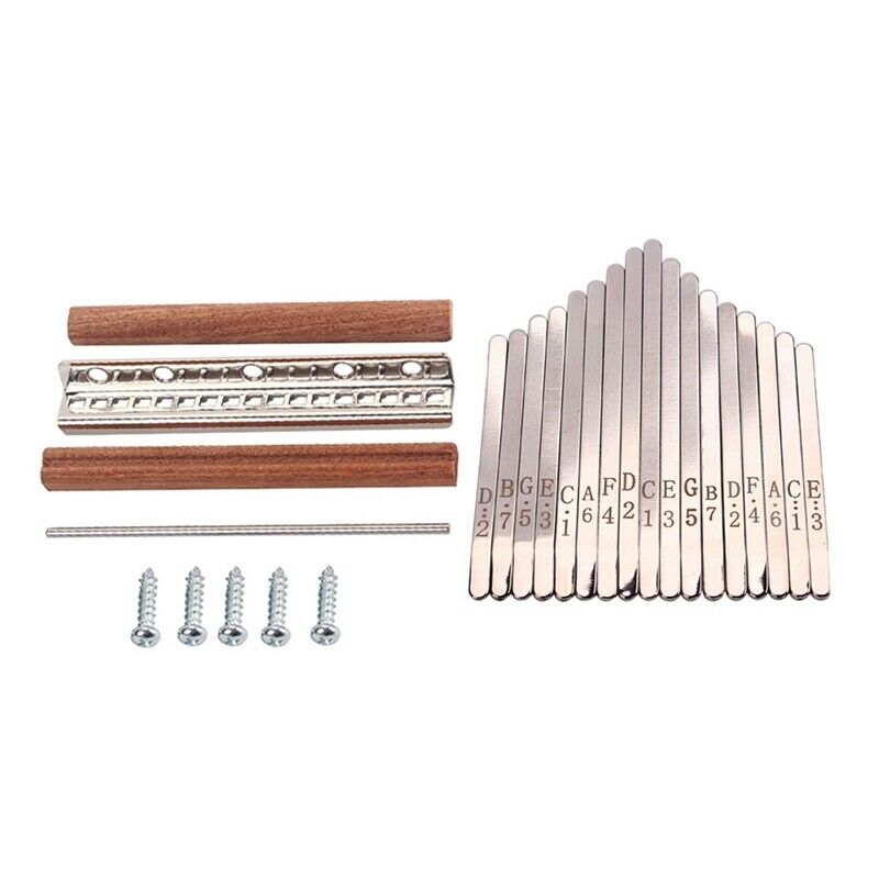 1 Set Steel Kalimba Mbira DIY 17 Keys with Thumb Piano Bridge Musical Instr Y4N5