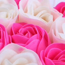 9Pcs Scented Rose Flower Petal Bath Body Soap Wedding Party Gift(Rose+White