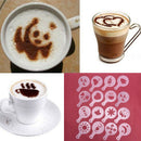 16Pcs/Set Cake Cupcake Stencil DIY Coffee Cappuccino Mold Variety Decoration Hn