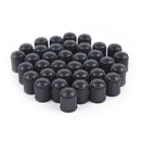 100pcs Black Plastic Dust valve caps bike car wheel tyre air valve stem caps J@V
