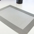 Design Set of 8 Placemats 45 x 30 CM PVC Weaves Gray Y3U9