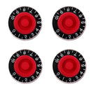 4 Piece Red Speed Control Knobs Volumes Tones - Electric Guitar Parts