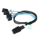 Cabledeconn G0101 MINI SAS 36P SFF 8087 to 4 SATA 7P Splitter Cable Cord