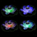 2pcs Artificial Floating Lotus Flower Solar Lights for Garden Pond Swimming Pool