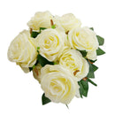 Rose Bouquet Home Party Artificial Flower Props Garden Decor White & Green