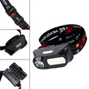 Waterproof Torch USB Charging XPE+COB LED Flashlights Headlight (Black)