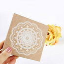 Wooden Stamp Rubber Seal Square Handwriting DIY Craft Flower Lace
