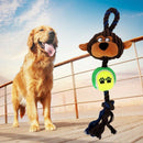 Cotton Ropes Tennis Ball Plush Dog Toys Pet Playing Monkey Interactive Chew