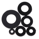 350pcs 7 Sizes Black Nylon Flat Washer Assortment Kit Set M2/M2.5/M3/M4/M5/M6/M@