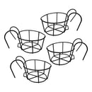 4pc Metal Iron Planter for Railing Fence Balcony Garden Home Decor Flower Holder
