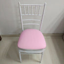4Pcs Square Round Stretch Dining Wedding Chair Seat Cover for 35-50cm Pink