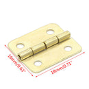 10Pcs Kitchen Cabinet Door 4 Holes Drawer Hinges Jewelry Box Furniture 18x16mm