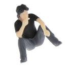 1:64 Figures Diorama Repair Factory Middle-aged Uncle Sitting and smoking