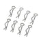8x RC Car Body Clip Pins for   A949 A959 A969 A979 Truck Buggy Crawler