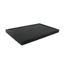 Natural Wood Serving Tray SPA Tea Food Server Dishes Platter Black Plate-M