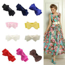 2x Lady  Buckle Wide Stretch Bowknot Elastic Retro Waistband Dress Belt