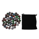 50pcs Six Sided D20 Polyhedral Dice with Double Colors & Numbers 16mm