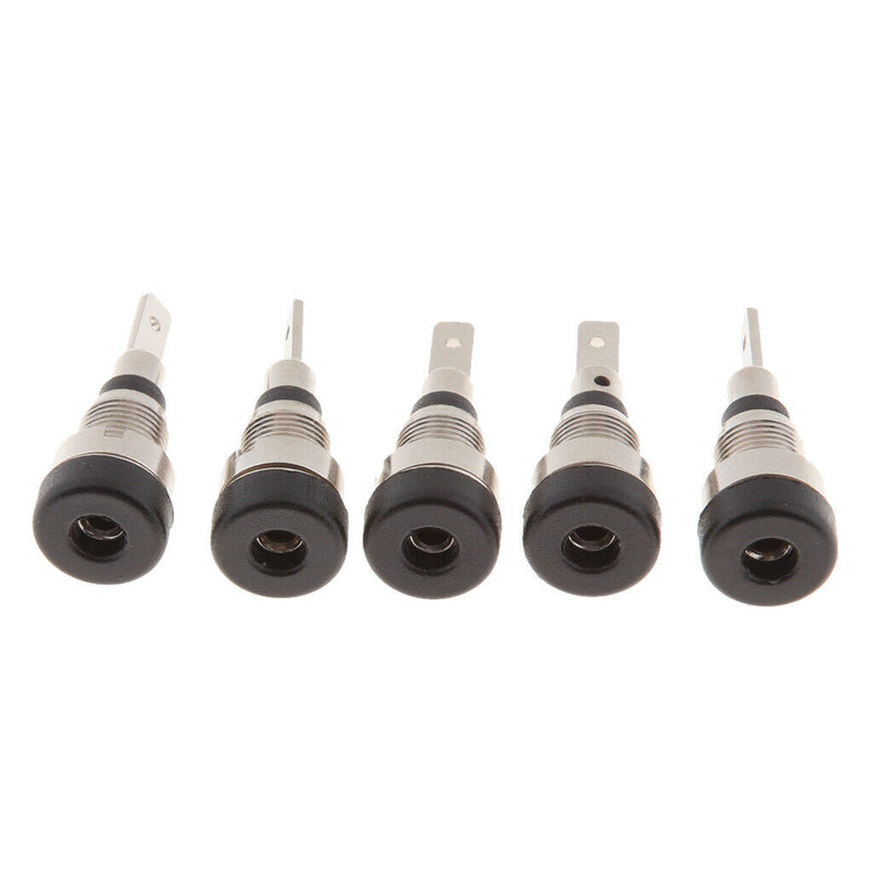 5 Packs Binding Post Female Socket Jack Suitable For 2mm Banana Plug Black