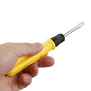 Yellow handle slotted Phillips cross head screwdriver 6.7 inchlength