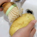 3 Pcs Bamboo Dish Brush Mini for Kitchen Sink Vegetable Cleaning Pans Scrub