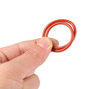 70 mm Outside Dia 3 mm thick Flexible Silicone O Ring Seal Brick Red J3P8