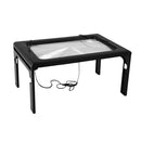 USB Illuminated Table Magnifier Desk Type Reading Loupe Magnifying Glass