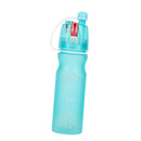Blue Plastic Water Bottle Spraying Bottle Travel Yoga Camping Cycling 600ml