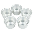 5pcs 2 Inch Aluminum Alloy Cake Mold Cake Template Baking Dish Baking Mould wgk