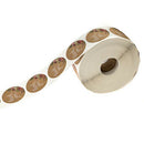Kraft Floral Thank You Stickers - 1inch Circle Labels / 1000 Per Pack W2R3