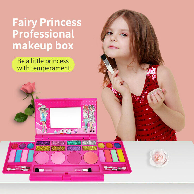 Pretend Play Kid Make Up Toys Set Safety Non-toxic Kit for Girls Cosmetic