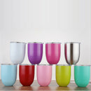 Novelty Stainless Thermal Insulated Mug Egg-shape Cup Coffee Light Green
