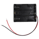 Black Tow Layers 6 x 1.5V AA Batteries Battery Holder Case Box w Wire Leads M6S8