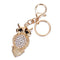 Cute Owl Tassel Key Ring Car Bag Mini Charm Keychain Crystal Animal Women Gi Bj
