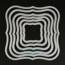 6Pcs Wavy Square Cutting Dies Stencil DIY Scrapbooking Album Card Decor Crafts