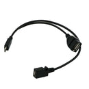 Black 3 in1 Micro USB HUB Male to Female USB 2.0 Charging Host OTG Adapter Cable