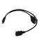 Black 3 in1 Micro USB HUB Male to Female USB 2.0 Charging Host OTG Adapter Cable