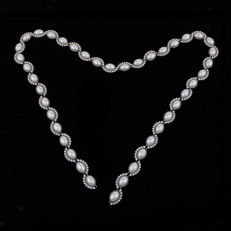 1 Yard Crystal Rhinestone Close Chain Trim for Bridal Wedding
