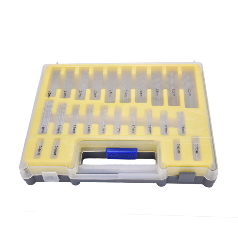 150x 0.4mm-3.2mm Twist Drill Bit Kit Set HSS Micro Number Fractional Precisio FT