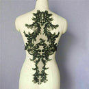 Fashion High-Grade Black Lace Flower Dress Lace Patch Shape Unique Lace Flow