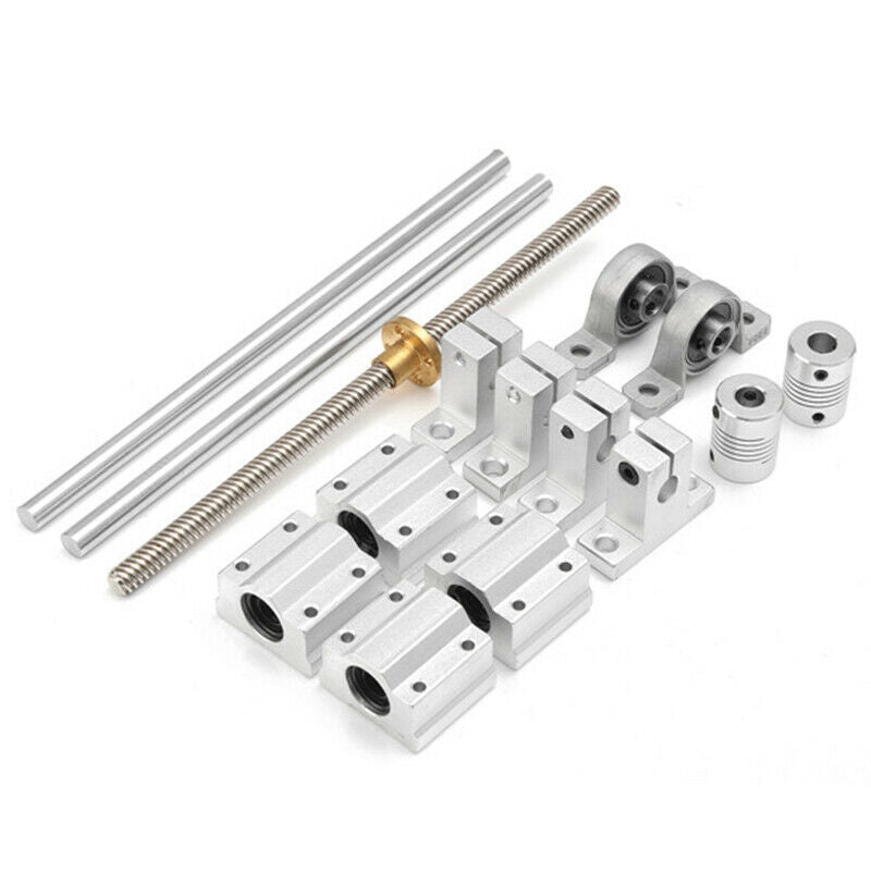 15Pcs 200Mm Optical Axis Guide Bearing Housings Aluminum Rail Shaft Lead Sc D1V3