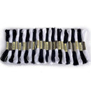 24 skeins of line For Embroidery Cross needle Knitting Bracelets(White and  I3A4