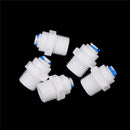 5Pcs 1/4" OD Tube - 1/2" Male Thread Straight RO Water Hose Quick Connector M&